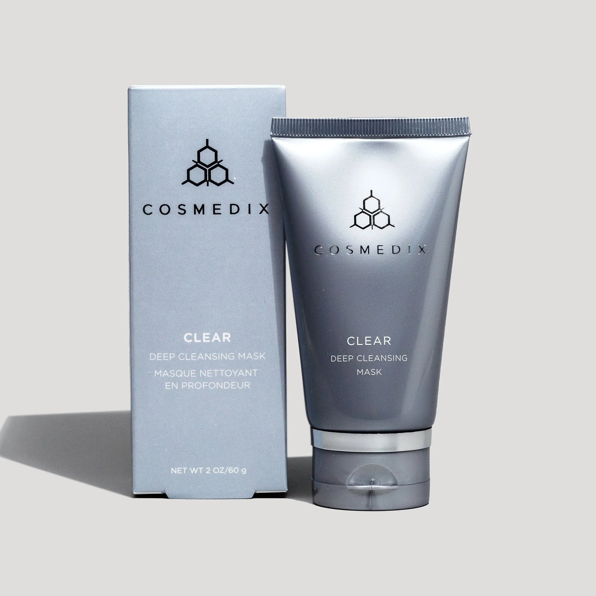 Cosmedix Clear Deep Cleansing Face Mask with kaolin clay, sulfur and salicylic acid for clearer skin.