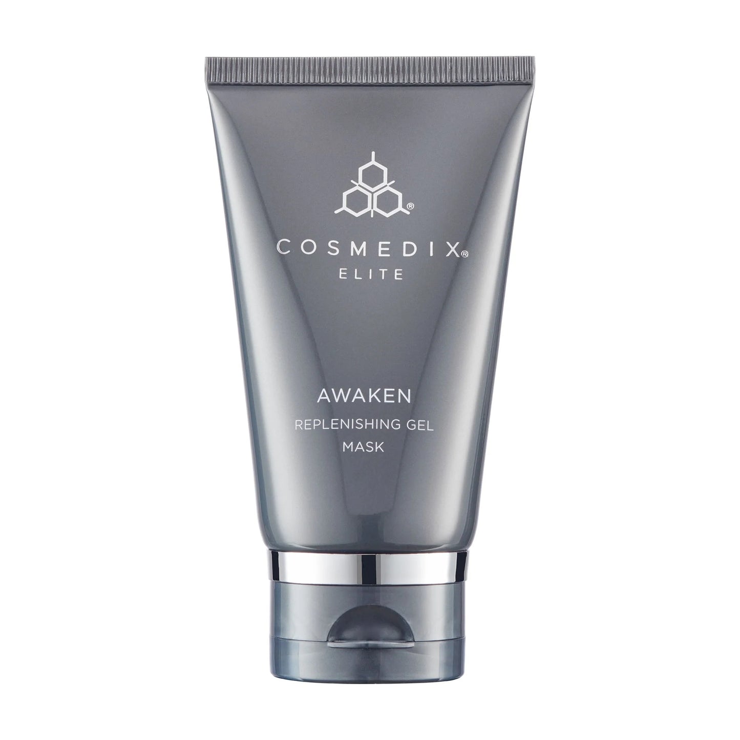 Cosmedix Elite Awaken Replenishing Gel Mask for dry, sensitive skin with gluconolactone, prebiotic algae and moisture-locking hydration.