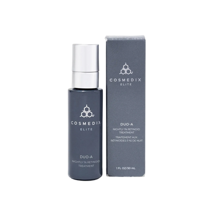 Cosmedix Elite Duo-A 1% Nightly Retinoid Treatment for fine lines, wrinkles and uneven skin texture.