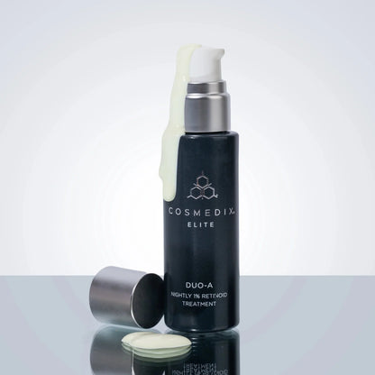 Cosmedix Elite Duo-A dual-retinoid treatment with retinal and retinol in a lightweight nightly formula.