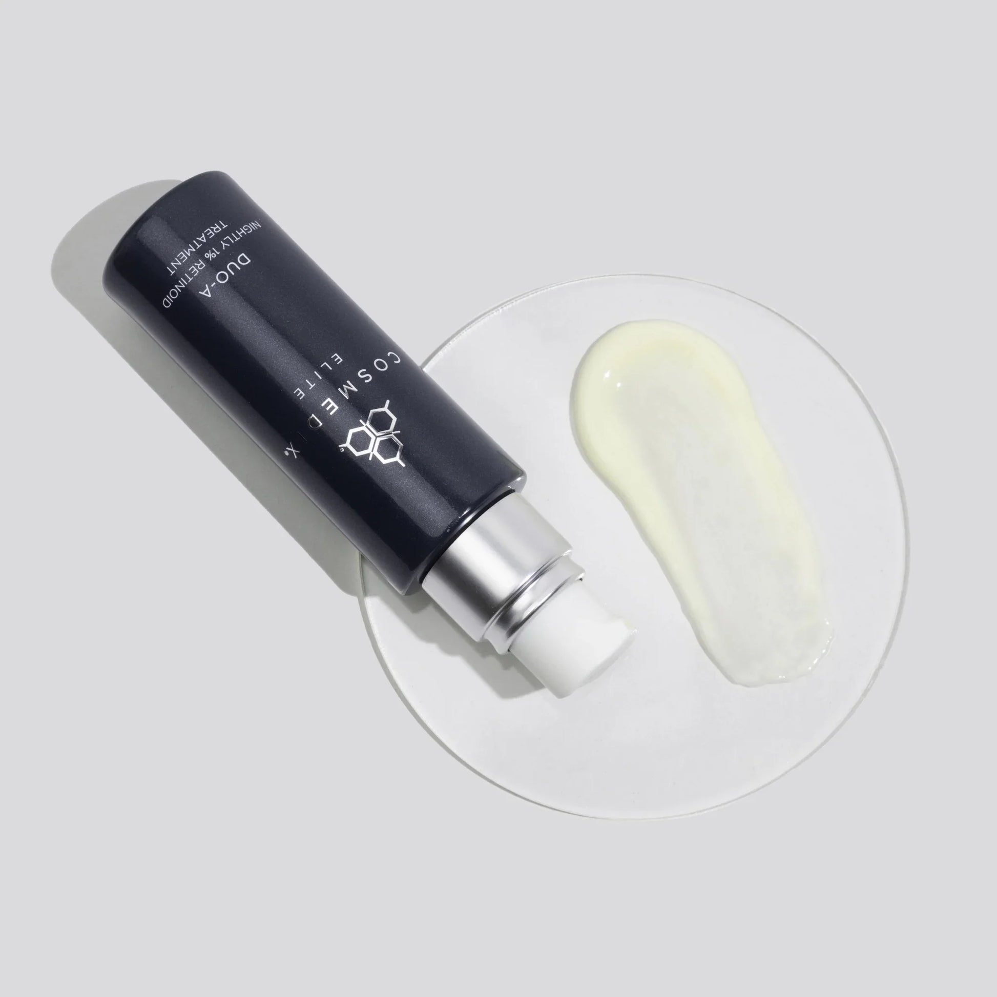 Cosmedix Elite Duo-A 1% retinoid serum for advanced overnight skin renewal and improved firmness.