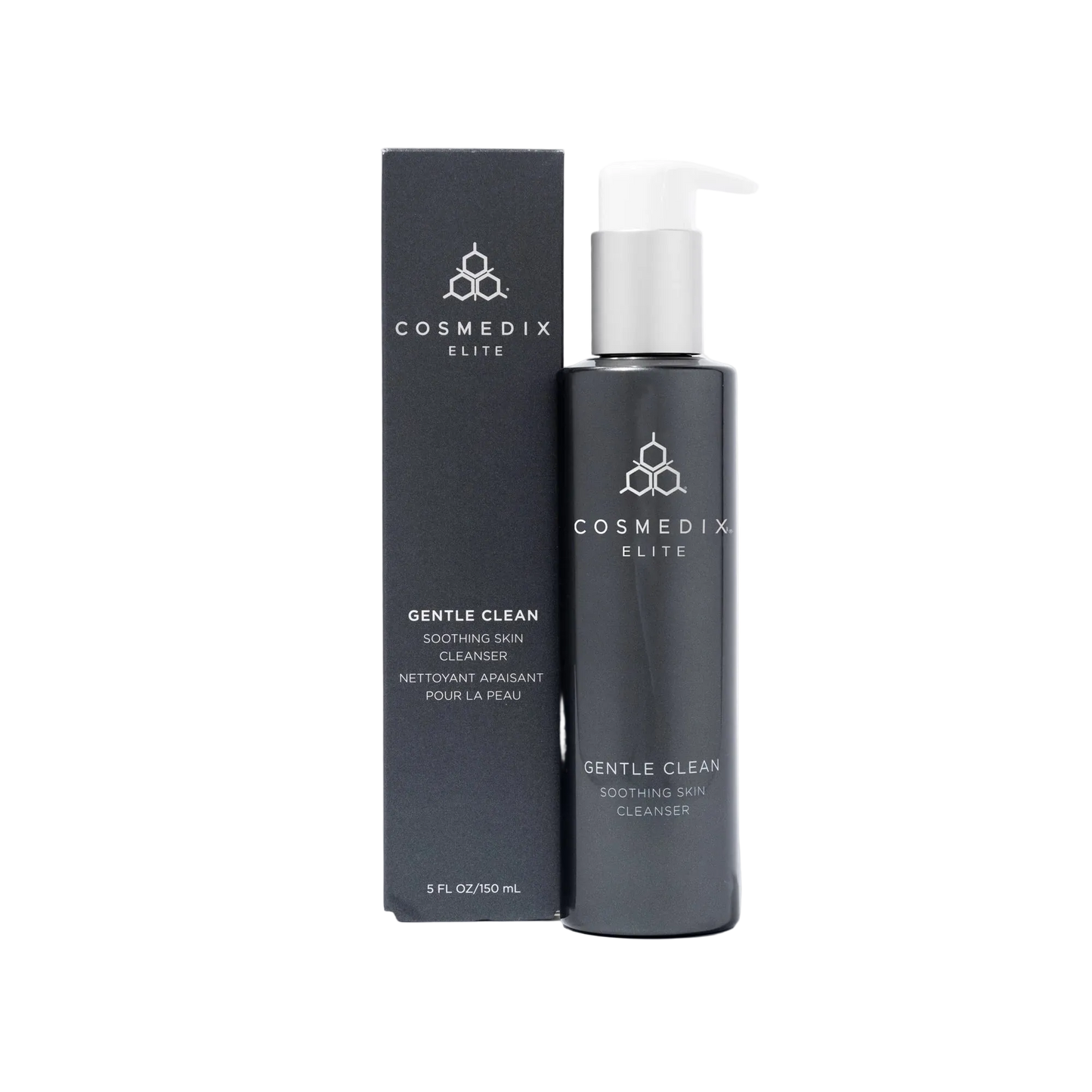 Cosmedix Elite Gentle Clean Soothing Skin Cleanser with shea butter and aloe vera for soft hydrated skin and non-stripping cleansing.