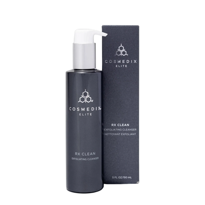 Cosmedix Elite RX Clean cleanser with 10% lactic acid for oily breakout-prone skin and professional-grade exfoliation.