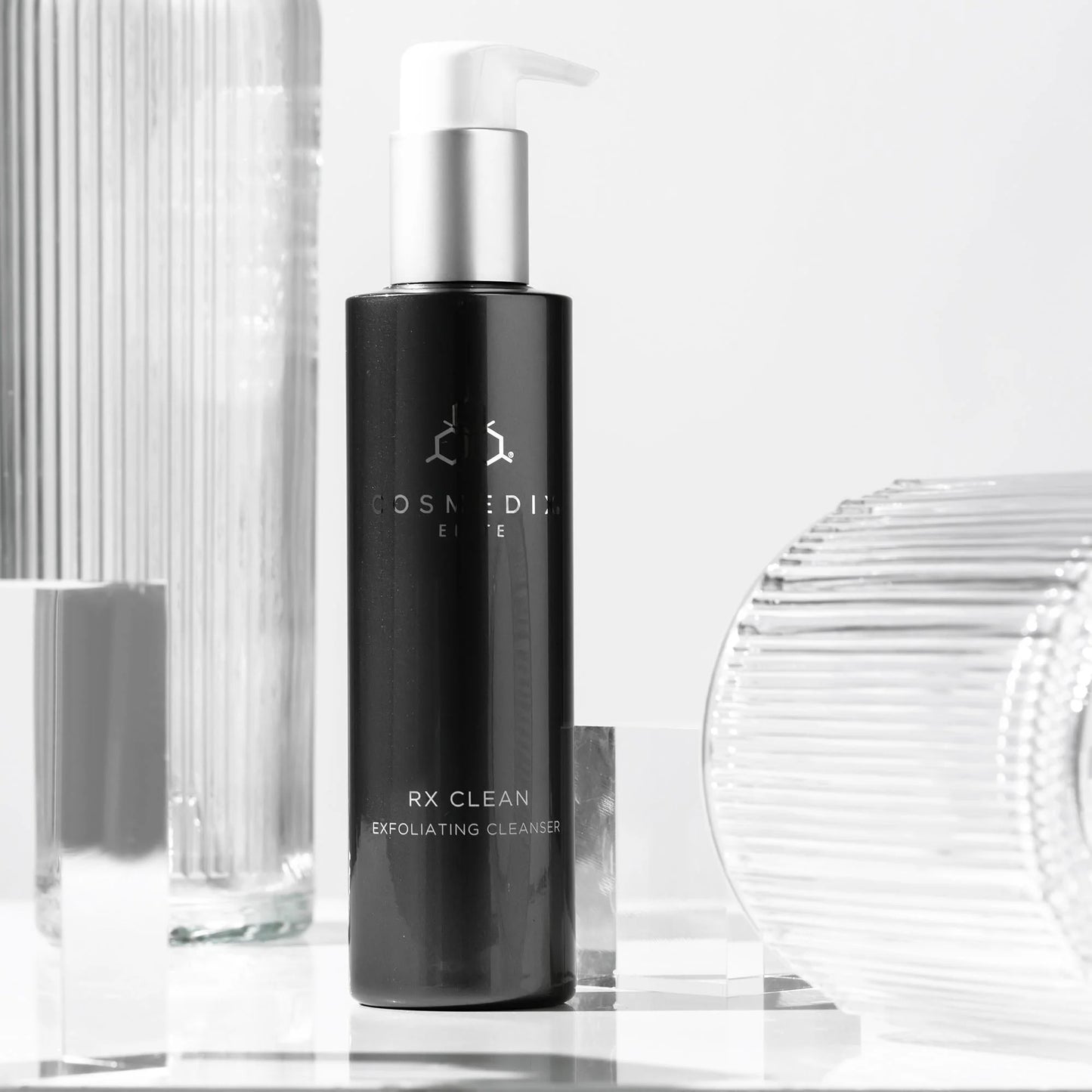 Cosmedix Elite RX Clean Exfoliating Cleanser for congested skin, uneven tone and smoother skin texture.