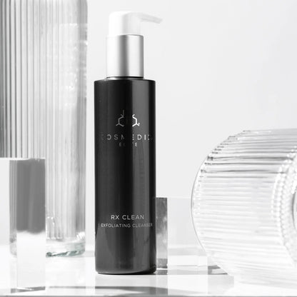 Cosmedix Elite RX Clean Exfoliating Cleanser for congested skin, uneven tone and smoother skin texture.