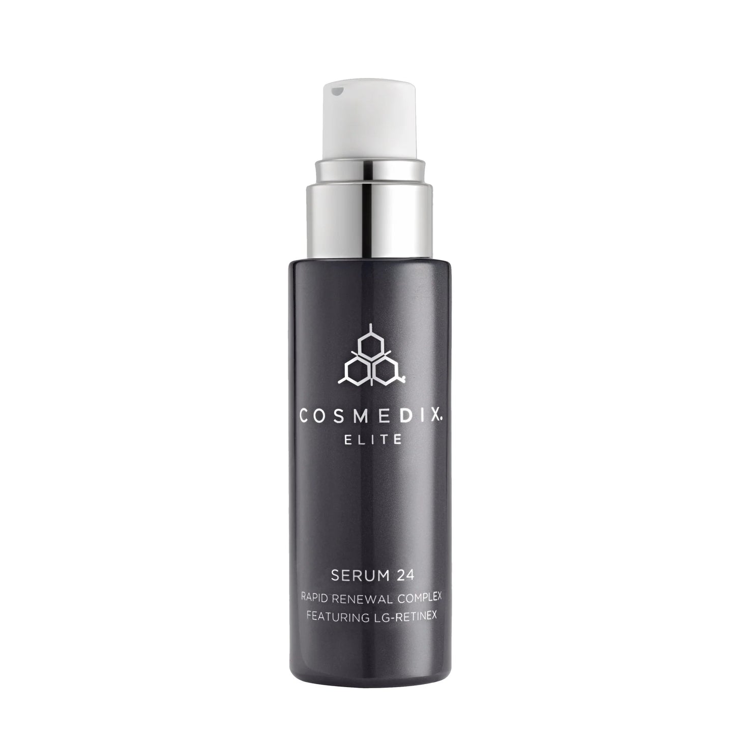 Cosmedix Elite Serum 24 Rapid Renewal Complex with 24% LG-Retinex for medium to deep wrinkles, uneven texture and discolouration.