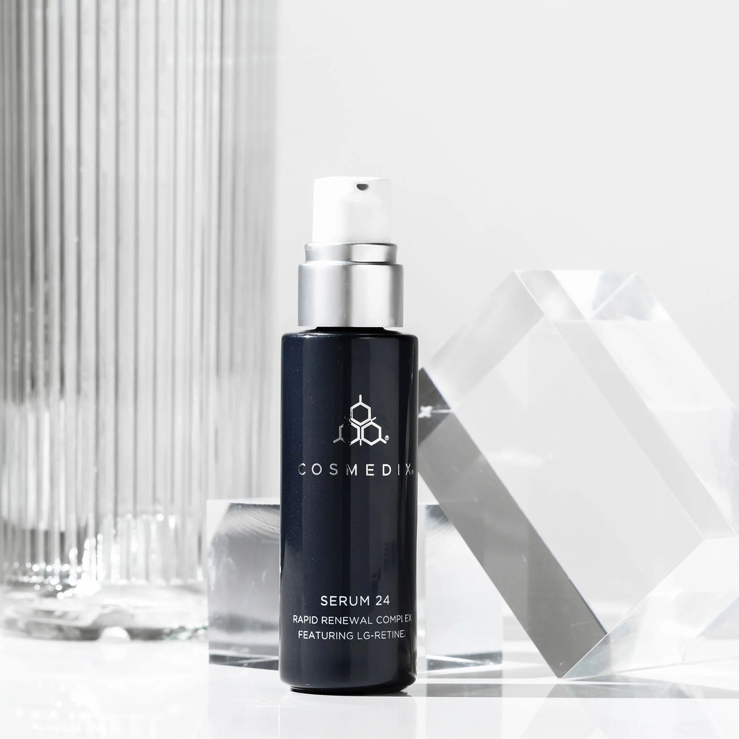 Cosmedix Elite Serum 24 high-strength evening retinol treatment for ageing skin, discolouration and rough texture.