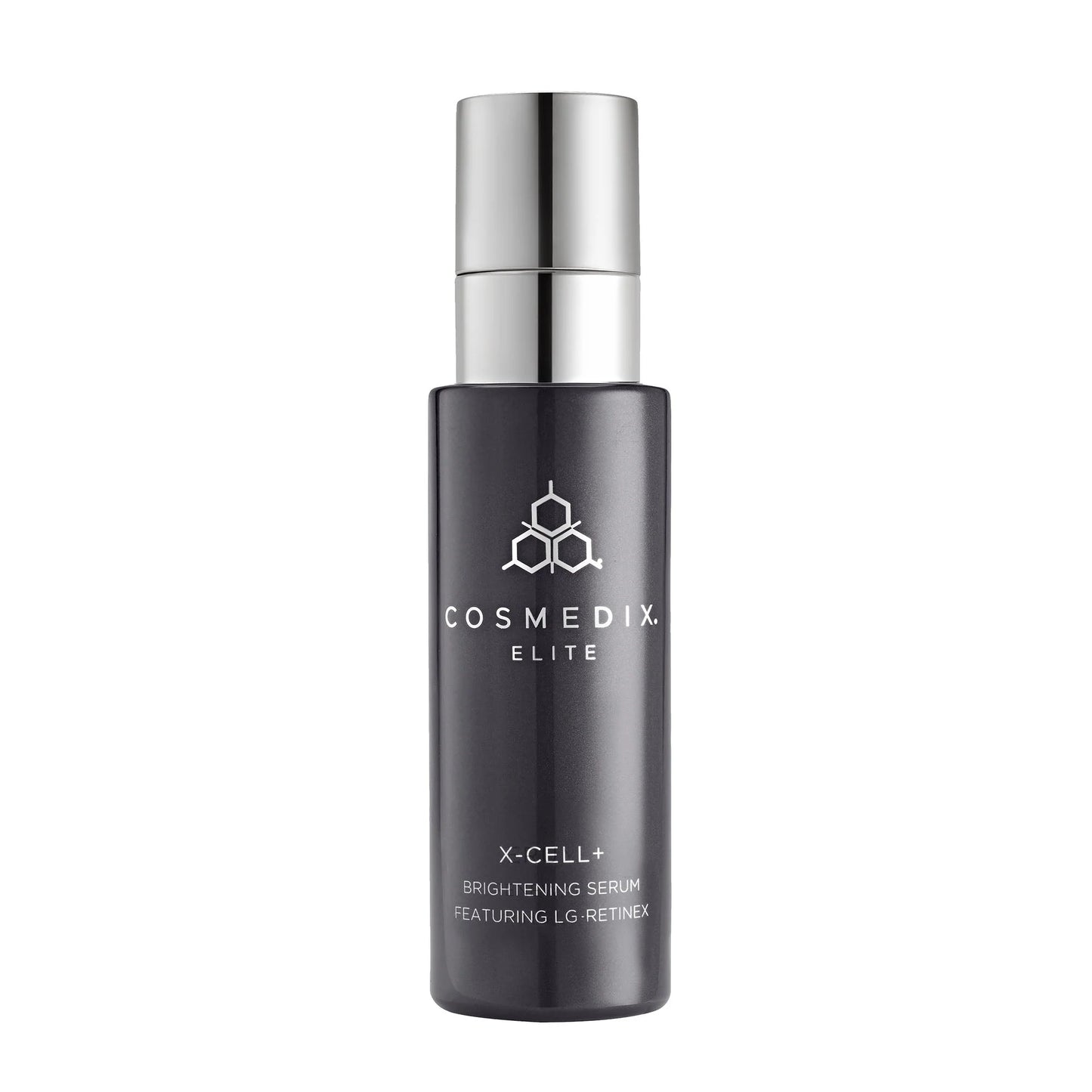 Cosmedix Elite X-Cell+ Brightening Serum with LG-Retinex retinol complex for pigmentation, dark spots and uneven skin tone.