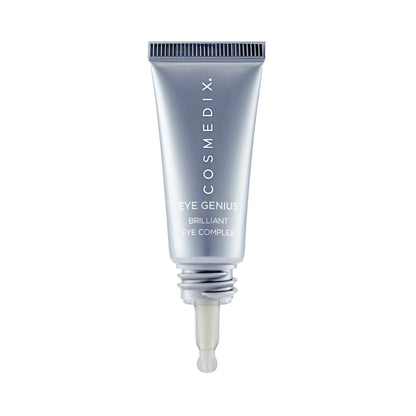Cosmedix Eye Genius Brilliant Eye Complex precision applicator for targeted treatment of dark circles and crow’s feet.