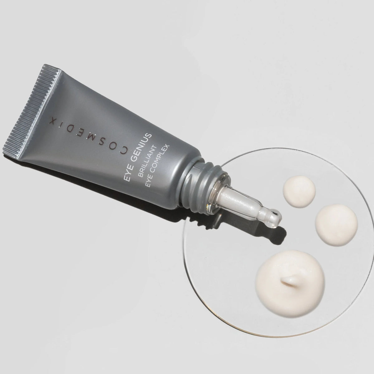 Cosmedix Eye Genius Brilliant Eye Complex with five peptides for puffiness, fine lines and firmer-looking skin.