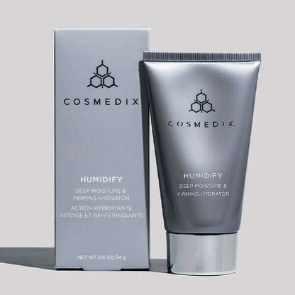 Cosmedix Humidify Deep Moisture & Firming Hydrator with shea butter and ceramides for lasting nourishment.