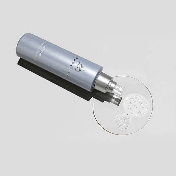 Cosmedix Mystic Hydrating Treatment Mist with sodium hyaluronate and trehalose for fresh, shine-free hydration.