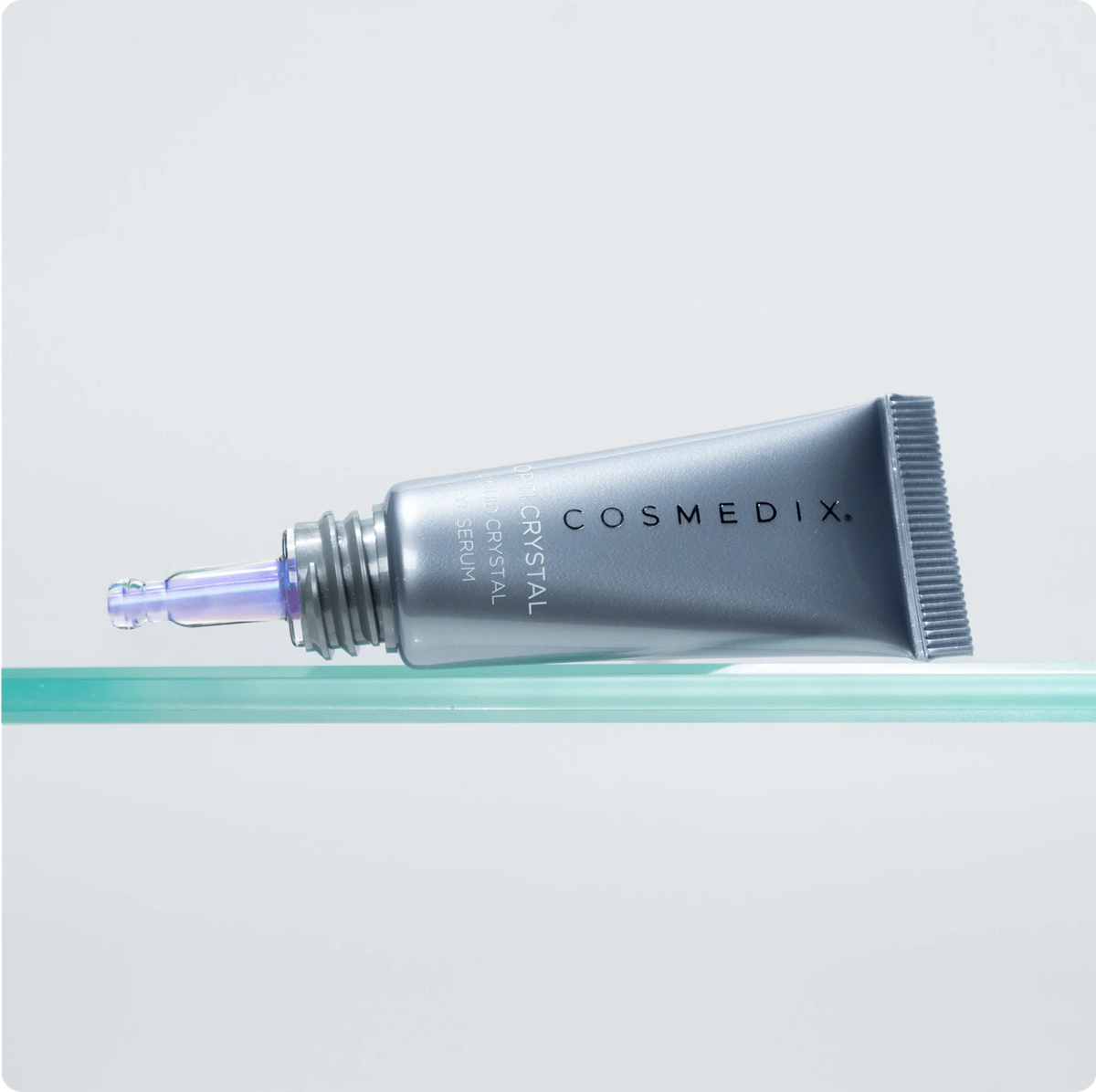 Cosmedix Opti Crystal Liquid Crystal Eye Serum with Spin Trap and copper gluconate for firmer, smoother-looking under-eyes.