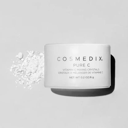 Cosmedix Pure C Vitamin C Mixing Crystals for dull skin, dark spots, photodamage and improved skin radiance.
