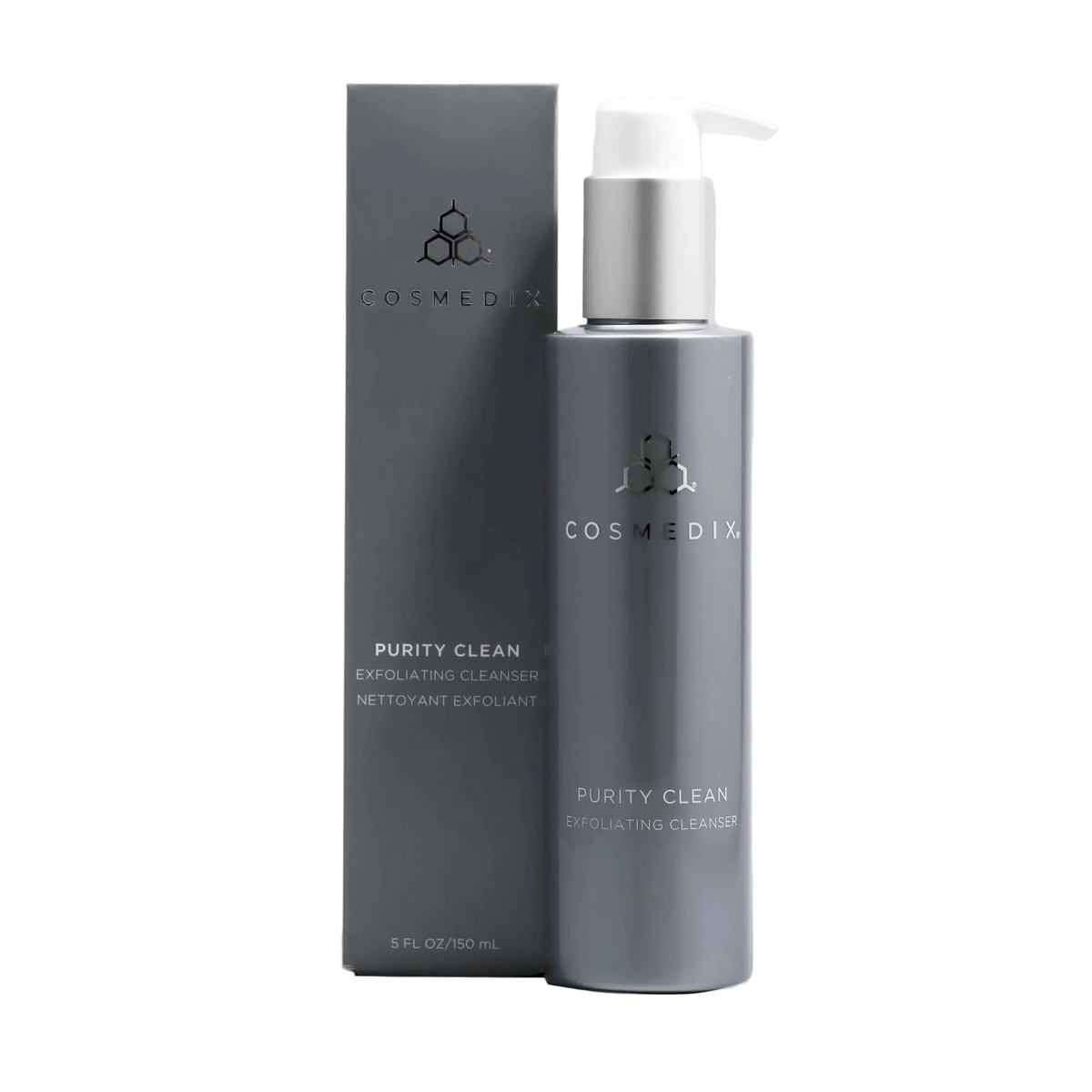 Cosmedix Purity Clean Exfoliating Cleanser 150ml exfoliating gel cleanser with 5% lactic acid for congested pores, excess oil and uneven skin texture.