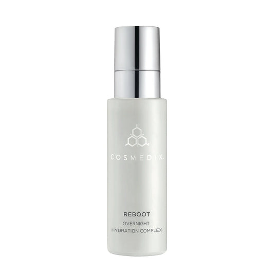 Cosmedix Reboot Overnight Hydration Complex lightweight probiotic serum for dehydrated and sensitive skin.