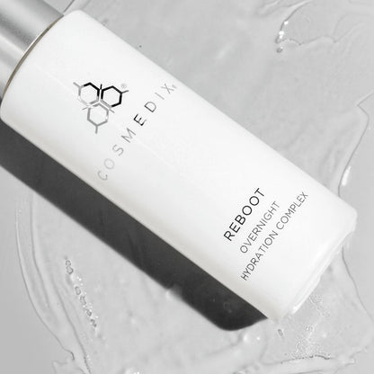 Cosmedix Reboot Overnight Hydration Complex overnight serum for replenishing dry, moisture-depleted skin.