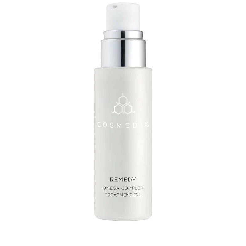 Cosmedix Remedy Omega-Complex Treatment Oil 30ml for dry dehydrated skin with safflower, grapeseed, avocado and pomegranate oils.