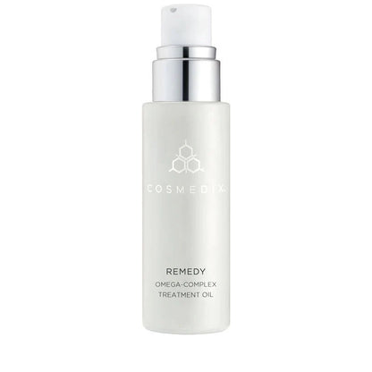 Cosmedix Remedy Omega-Complex Treatment Oil 30ml for dry dehydrated skin with safflower, grapeseed, avocado and pomegranate oils.