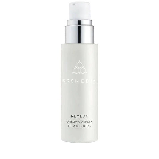 Cosmedix Remedy Omega-Complex Treatment Oil 30ml for dry dehydrated skin with safflower, grapeseed, avocado and pomegranate oils.
