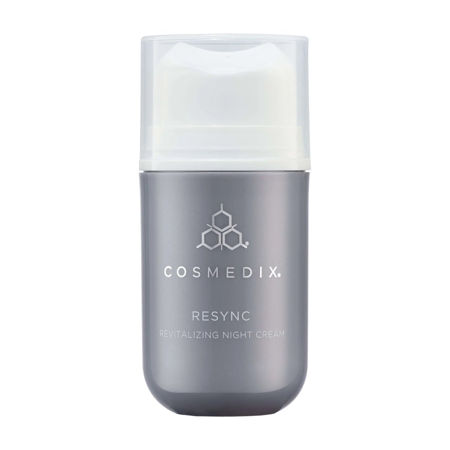 Cosmedix Resync Revitalising Night Cream for overnight hydration, dullness and environmentally stressed skin.