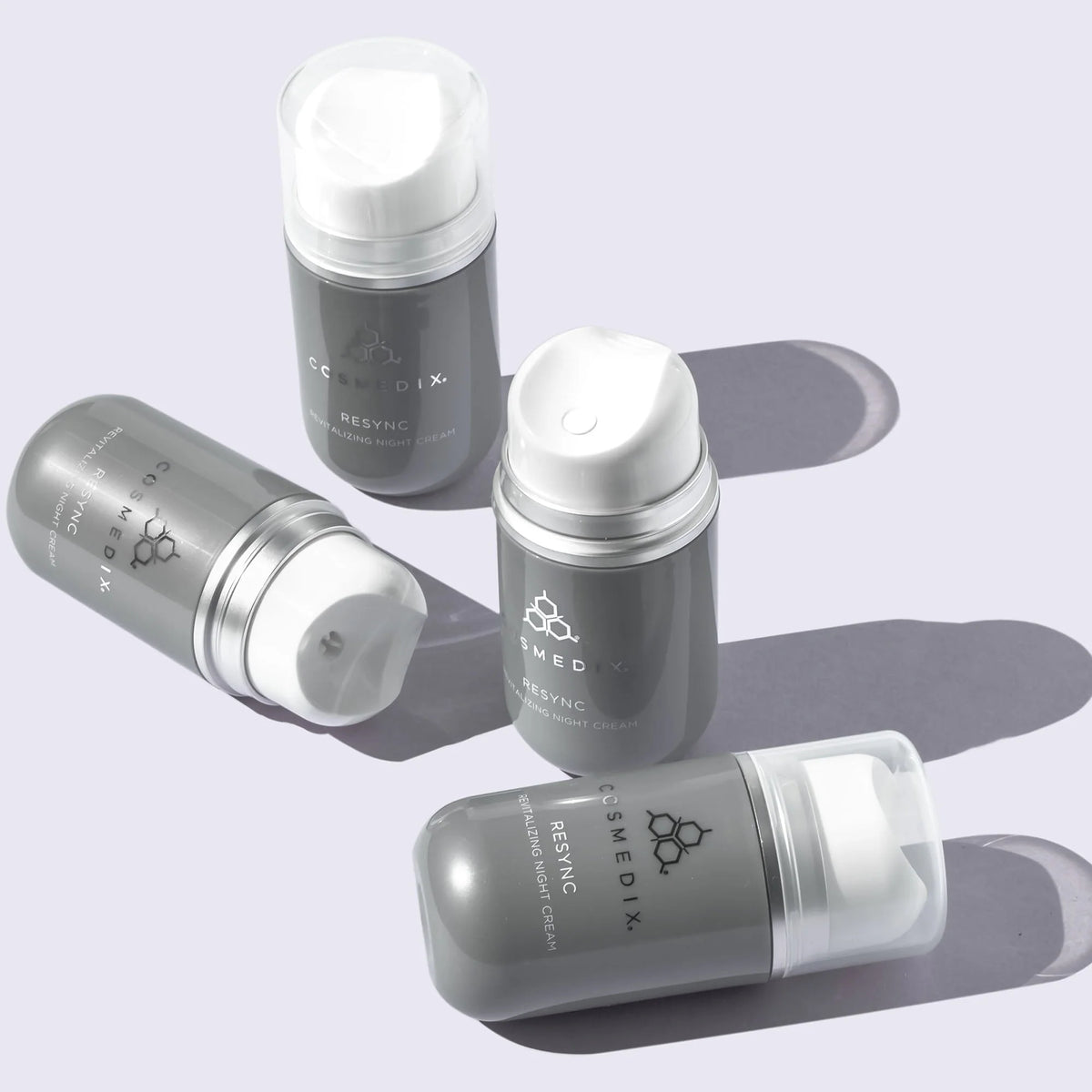 Cosmedix Resync Revitalising Night Cream antioxidant treatment for smoother texture, brightness and renewed vitality.