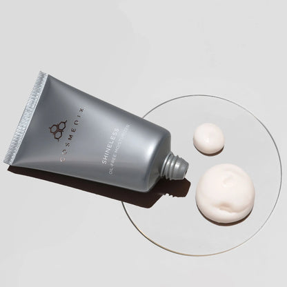 Cosmedix Shineless Oil-Free Moisturiser with niacinamide and D-Trehalose for hydrated, shine-controlled skin.