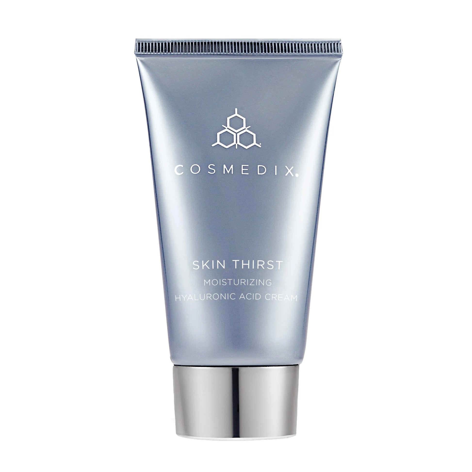 Cosmedix Skin Thirst Moisturising Hyaluronic Acid Cream for lightweight hydration, fine lines and enlarged pores.