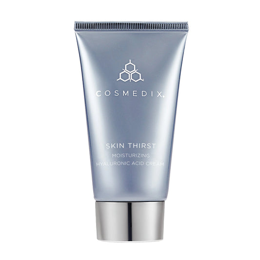 Cosmedix Skin Thirst Moisturising Hyaluronic Acid Cream for lightweight hydration, fine lines and enlarged pores.