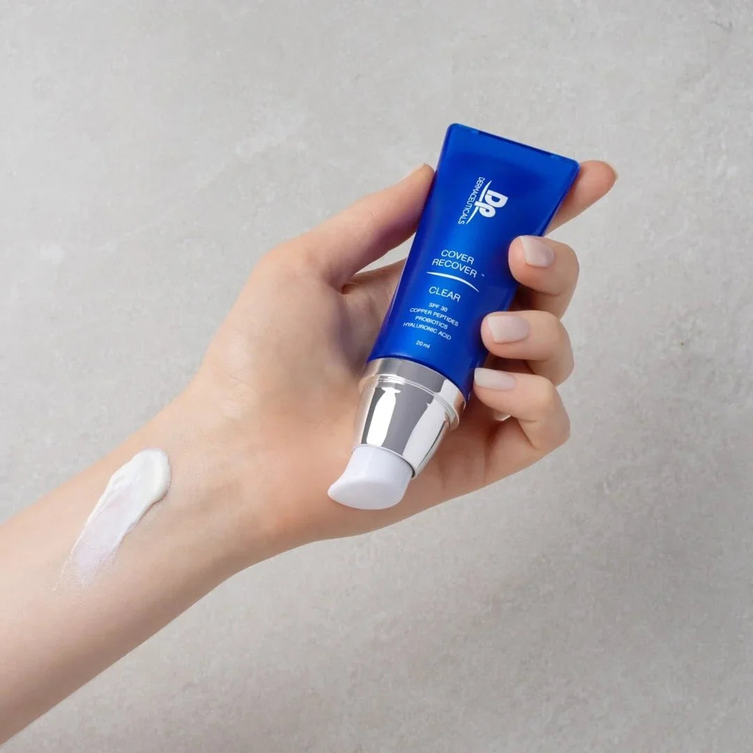 DP Dermaceuticals Sale. DP Dermaceuticals Cover Recover. Lightweight and breathable camouflage foundation. Clinically proven to accelerate healing post skin needling, laser resurfacing and other clinical treatments