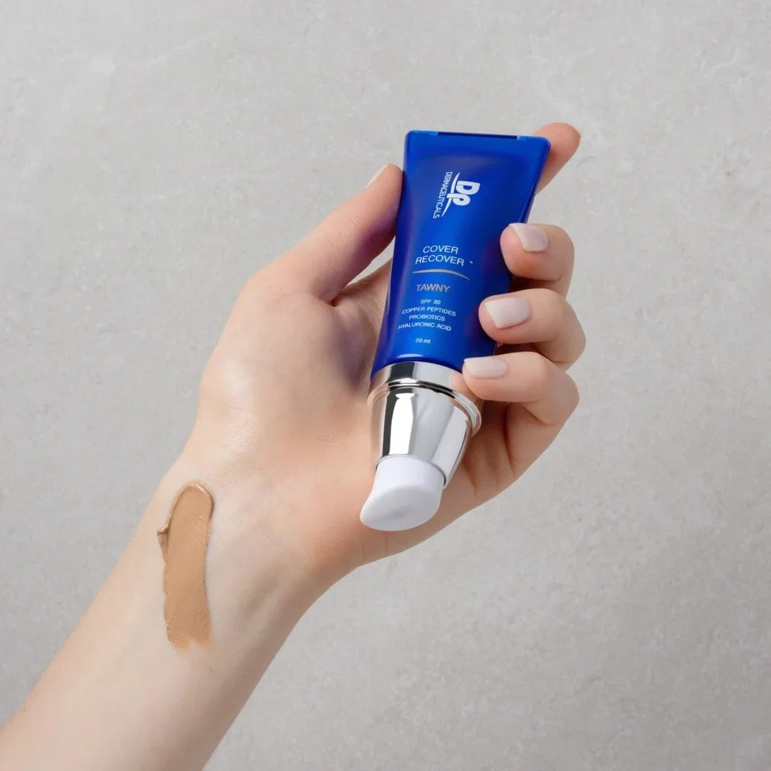 DP Dermaceuticals Sale. DP Dermaceuticals Cover Recover. Lightweight and breathable camouflage foundation. Clinically proven to accelerate healing post skin needling, laser resurfacing and other clinical treatments