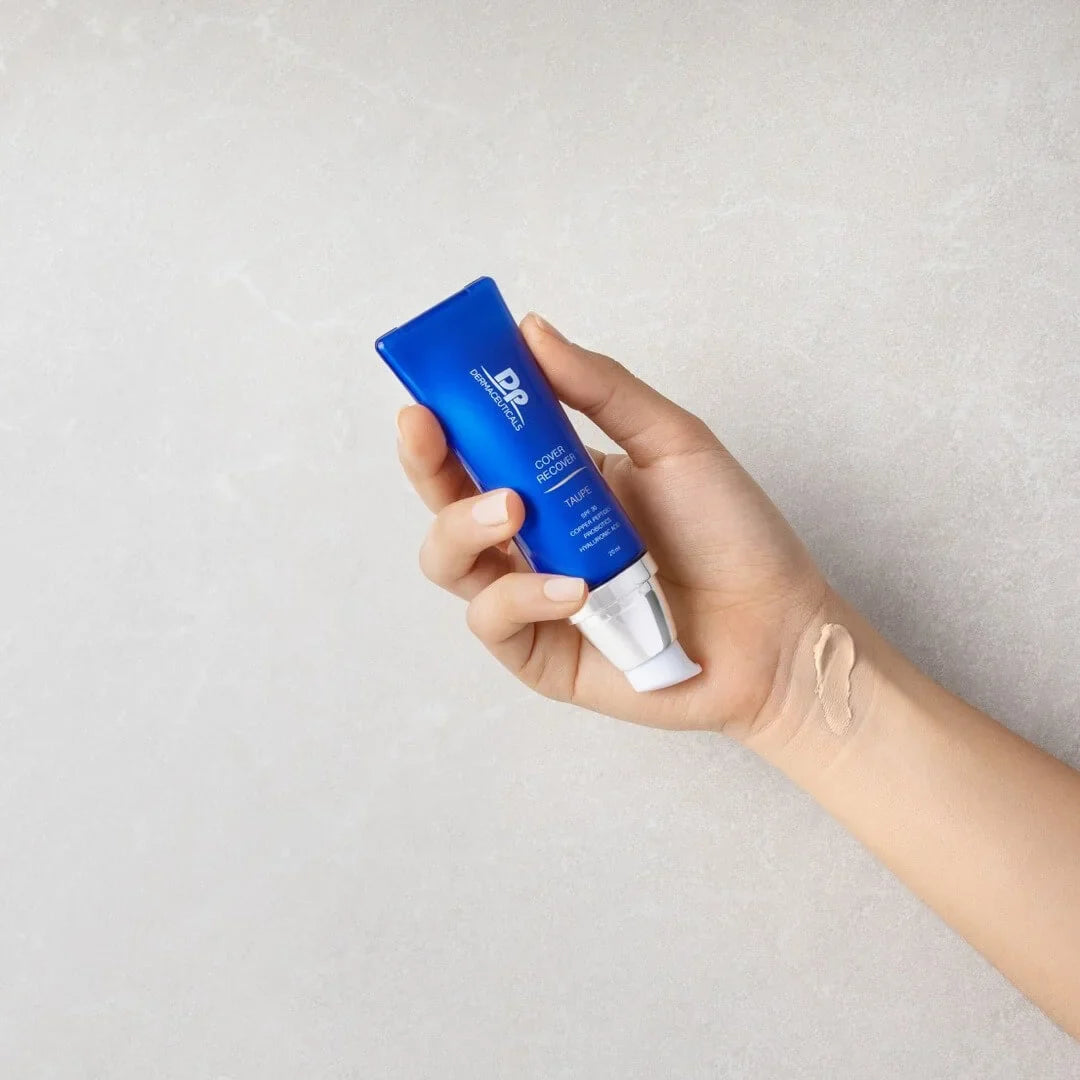 DP Dermaceuticals Sale. DP Dermaceuticals Cover Recover. Lightweight and breathable camouflage foundation. Clinically proven to accelerate healing post skin needling, laser resurfacing and other clinical treatments