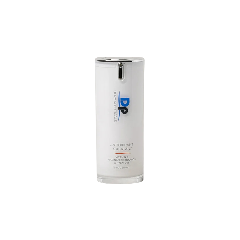 Dp Dermaceuticals Antioxidant Cocktail 15ml brightening antioxidant serum with vitamin C, niacinamide and HylaFuse to improve radiance and support firmer-looking skin.