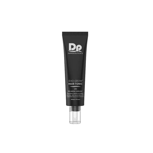 DP Dermaceuticals EXO-GROW Hair Tonic 50ml tube for thinning hair and scalp renewal, powered by exosomes, peptides and ceramides to support thicker, stronger hair growth.