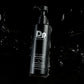DP Dermaceuticals EXO-GROW Shampoo bottle floating in water, emphasising hydrating, follicle-supporting and growth-boosting haircare benefits.