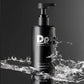 DP Dermaceuticals EXO-GROW Shampoo against a black background with water splashing over the bottle, highlighting hydration, scalp nourishment and anti-thinning benefits.