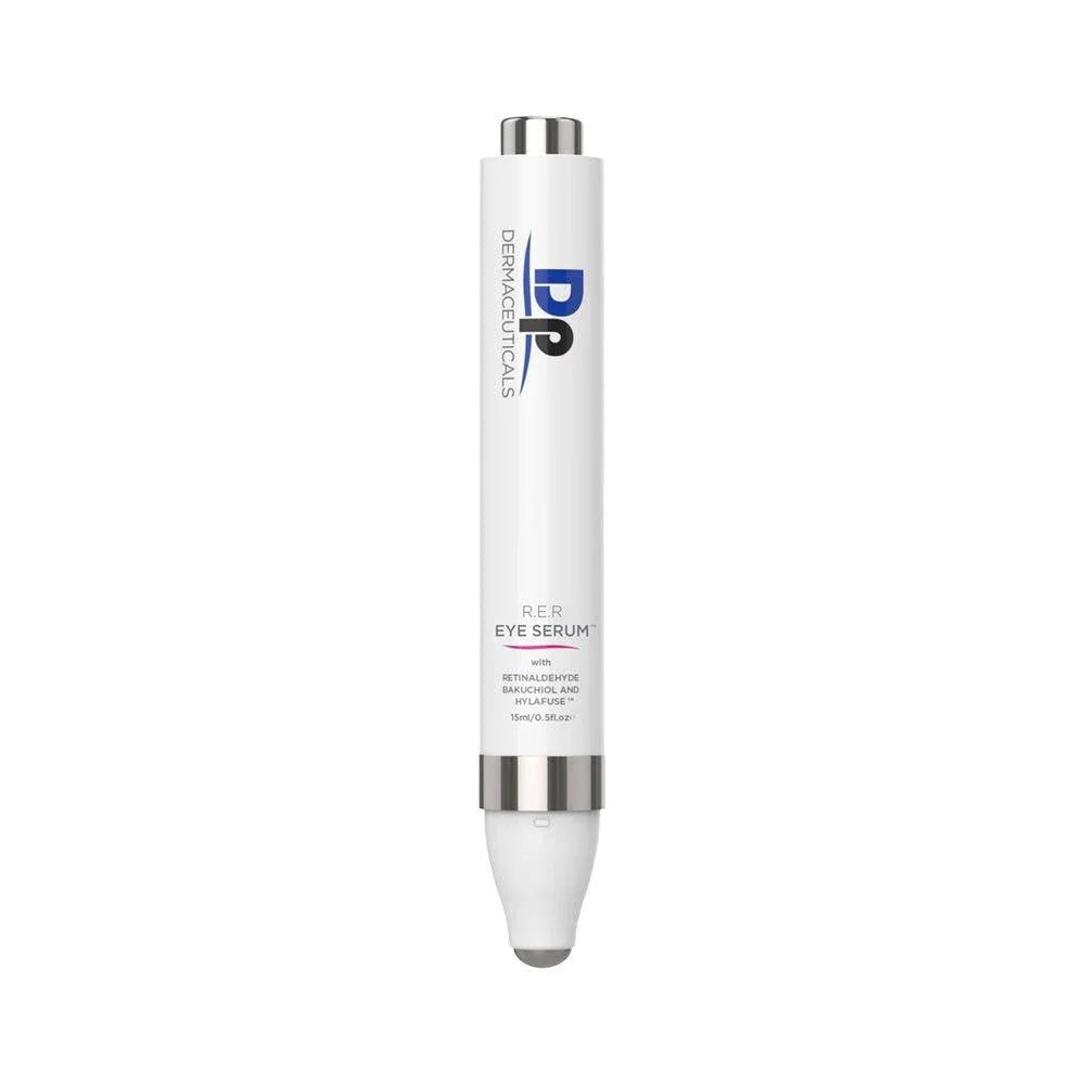 Dp Dermaceuticals R.E.R. Eye Serum Pen with retinaldehyde, bakuchiol and HylaFuse to firm, lift and brighten the delicate eye area.