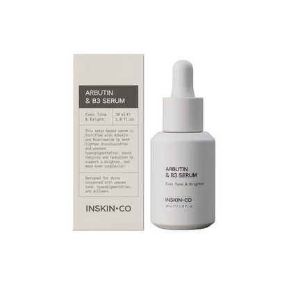 INSKIN.CO Arbutin & B3 Serum brightening serum for pigmentation, uneven skin tone and post-blemish marks.