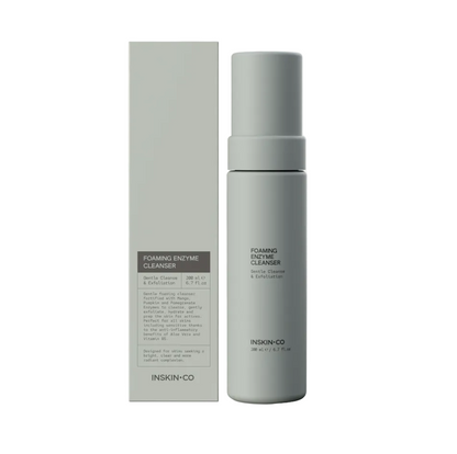 INSKIN.CO Foaming Enzyme Cleanser gentle exfoliating facial cleanser for smoothing skin texture, refining pores and boosting radiance.