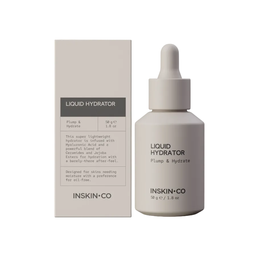INSKIN.CO Liquid Hydrator lightweight hydration fluid for dehydrated and sensitive skin, fast-absorbing barrier-support skincare.