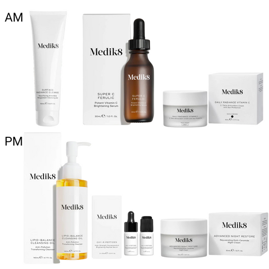 Medik8 Pigmentation Starter Kit. Take the guess-work out of skin care. Medik8 Pigmentation Starter Kit is the perfect starting point for anyone looking to clear pimentation, melasma and post inflammatory hyper pigmentation