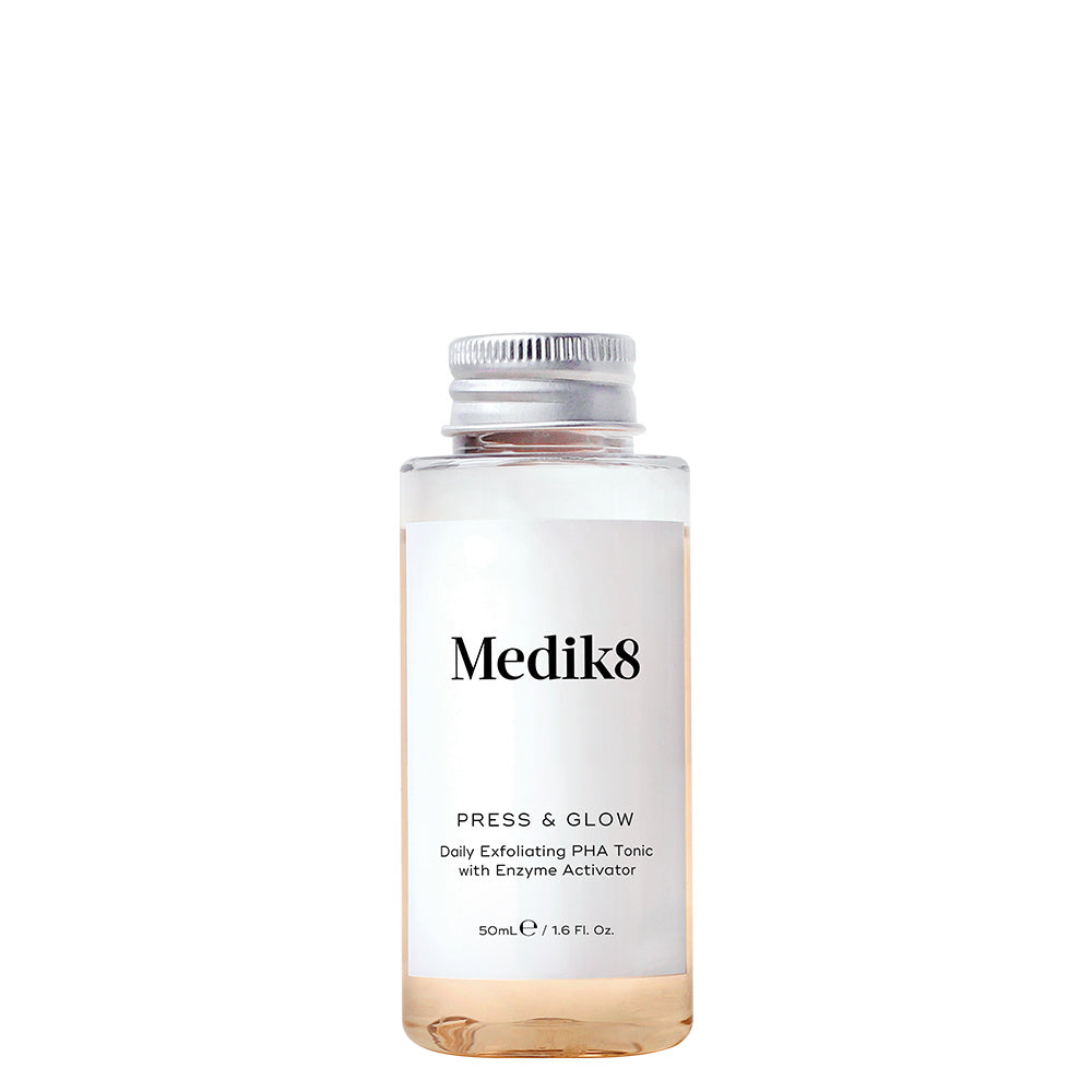 Medik8 Sale. Medik8 Press & Glow is suitable for all skin types. Perfect as a second cleanser or toner. Medik8 Press & Glow is perfect for teenage skin. 