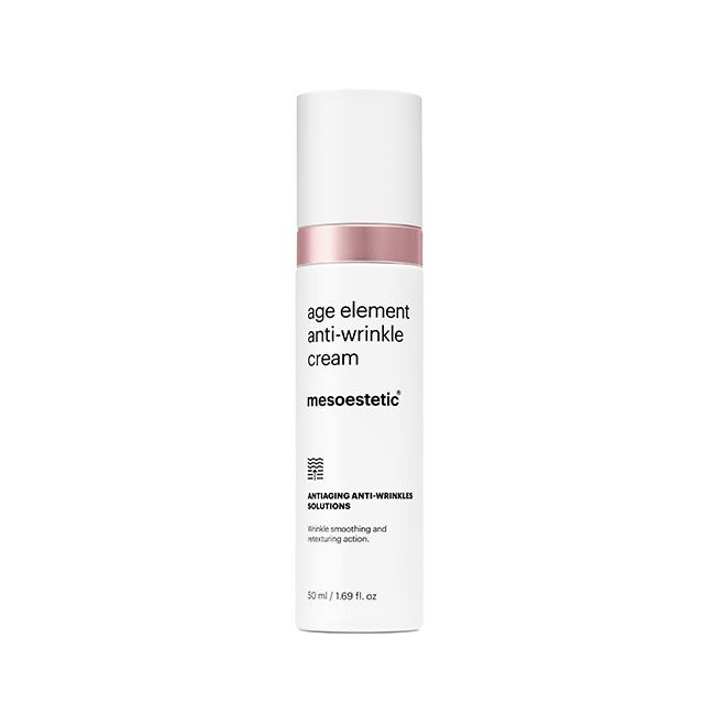 This anti wrinkle cream by Mesoestetic helps reduce expression lines while supporting collagen and improving skin texture.