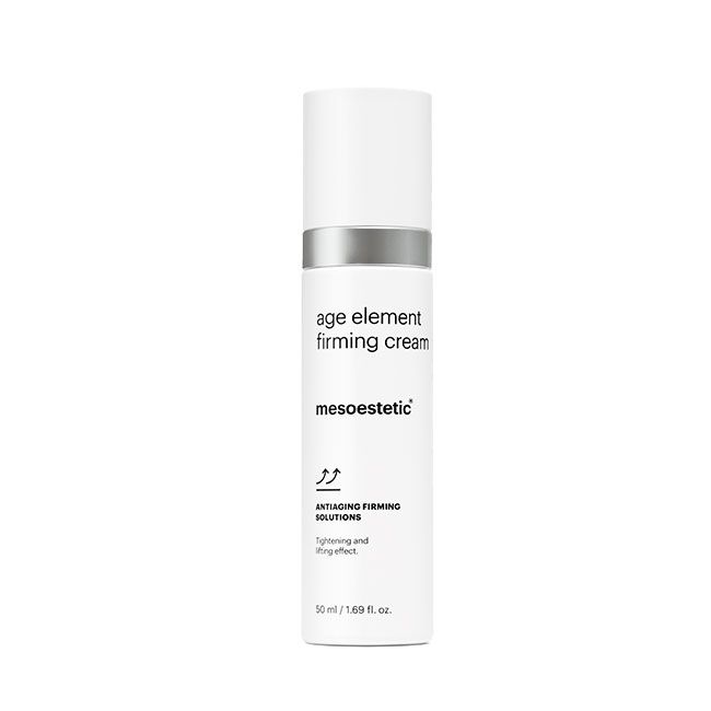 Mesoestetic Age Element Firming Cream anti-ageing moisturiser for loss of firmness, reduced elasticity and softened facial contours.