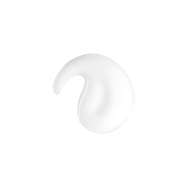 Texture of Mesoestetic Brightening Foam, a renewing creamy AHA cleanser designed to smooth skin texture and boost visible brightness.