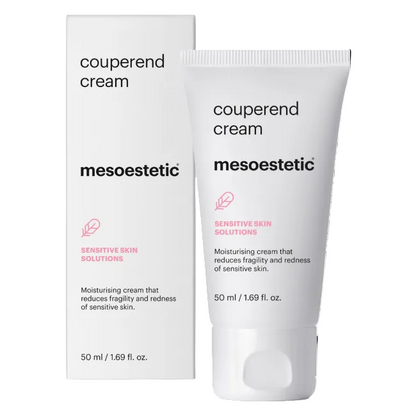 Mesoestetic Couperend Cream anti-redness moisturiser with box for sensitive skin prone to couperosis to reduce visible redness and support fragile capillaries.