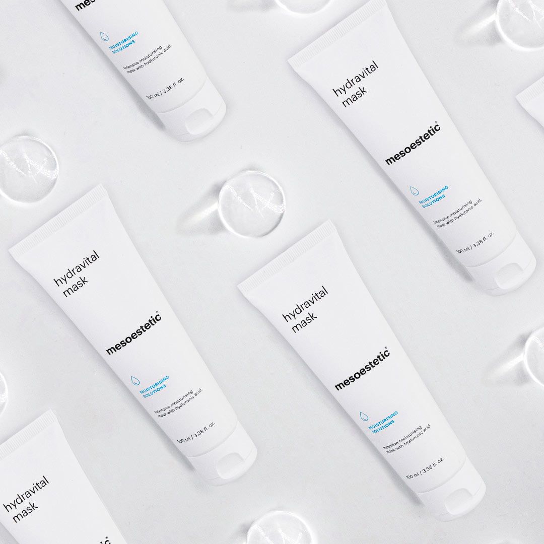 Mesoestetic Hydra-Vital Mask moisturising face mask dehydrated sensitive skin hydration repair professional skincare.