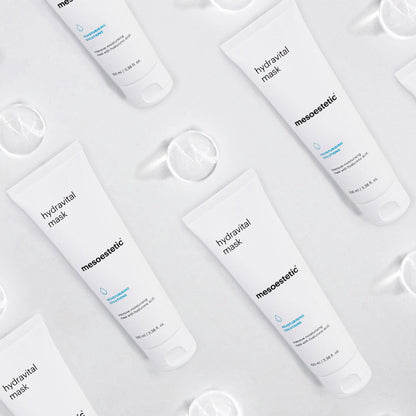 Mesoestetic Hydra-Vital Mask moisturising face mask dehydrated sensitive skin hydration repair professional skincare.