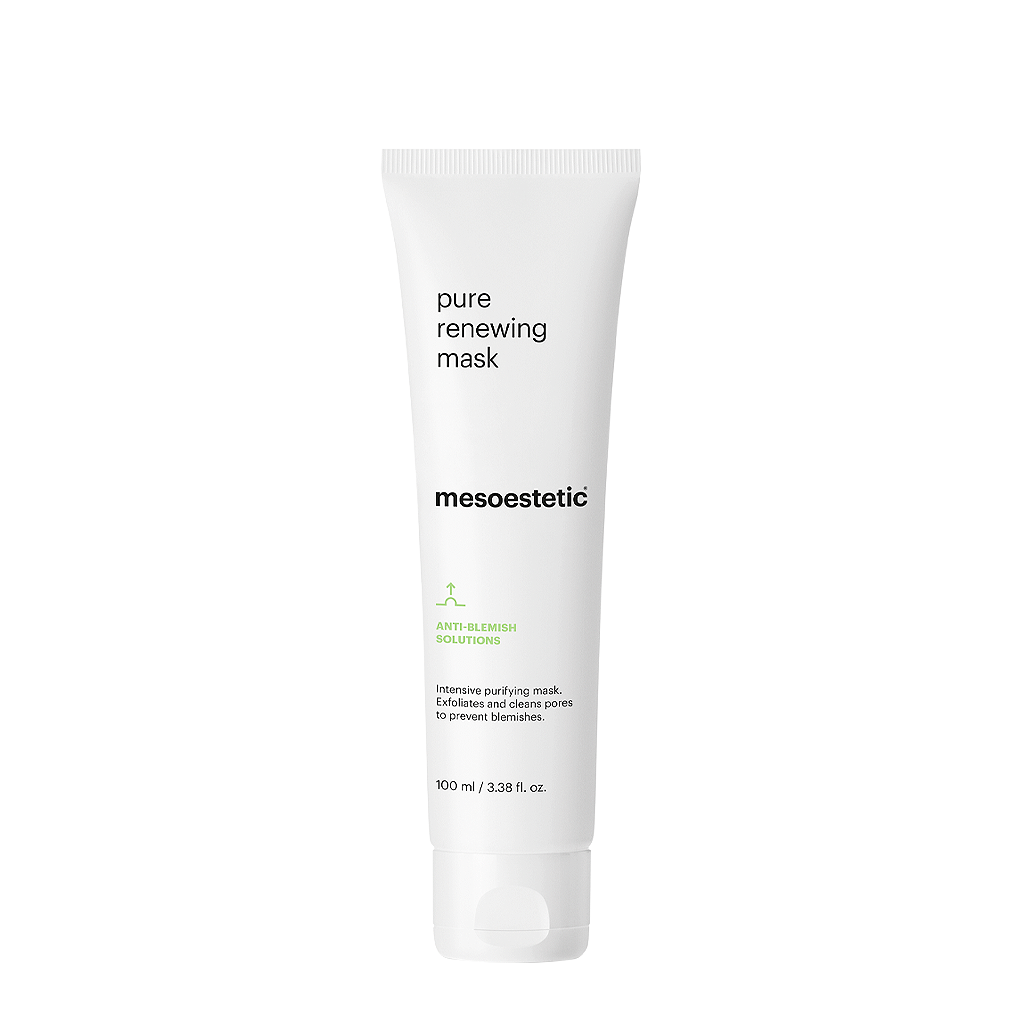 Mesoestetic Pure Renewing Mask is a purifying face mask that supports clearer skin by reducing excess oil and preventing breakouts.