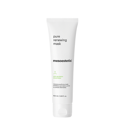 Mesoestetic Pure Renewing Mask is a purifying face mask that supports clearer skin by reducing excess oil and preventing breakouts.